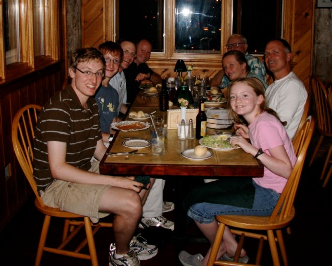 Dinner at Dennett's Wharf, Castine, Maine
