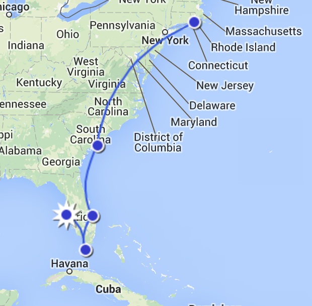 spring 2014 trip route